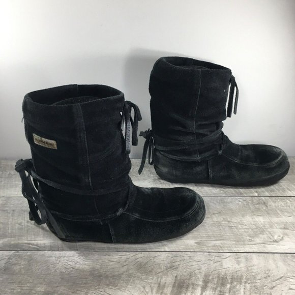 Steger Mukluks Black Leather Traditional Snow Winter Rain Mens Boots Size 10 main image 4